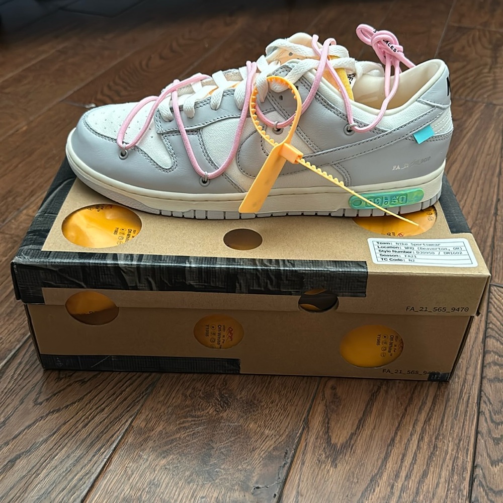 DS Nike Dunk Off-White Lot 9 Size 12 Brand New